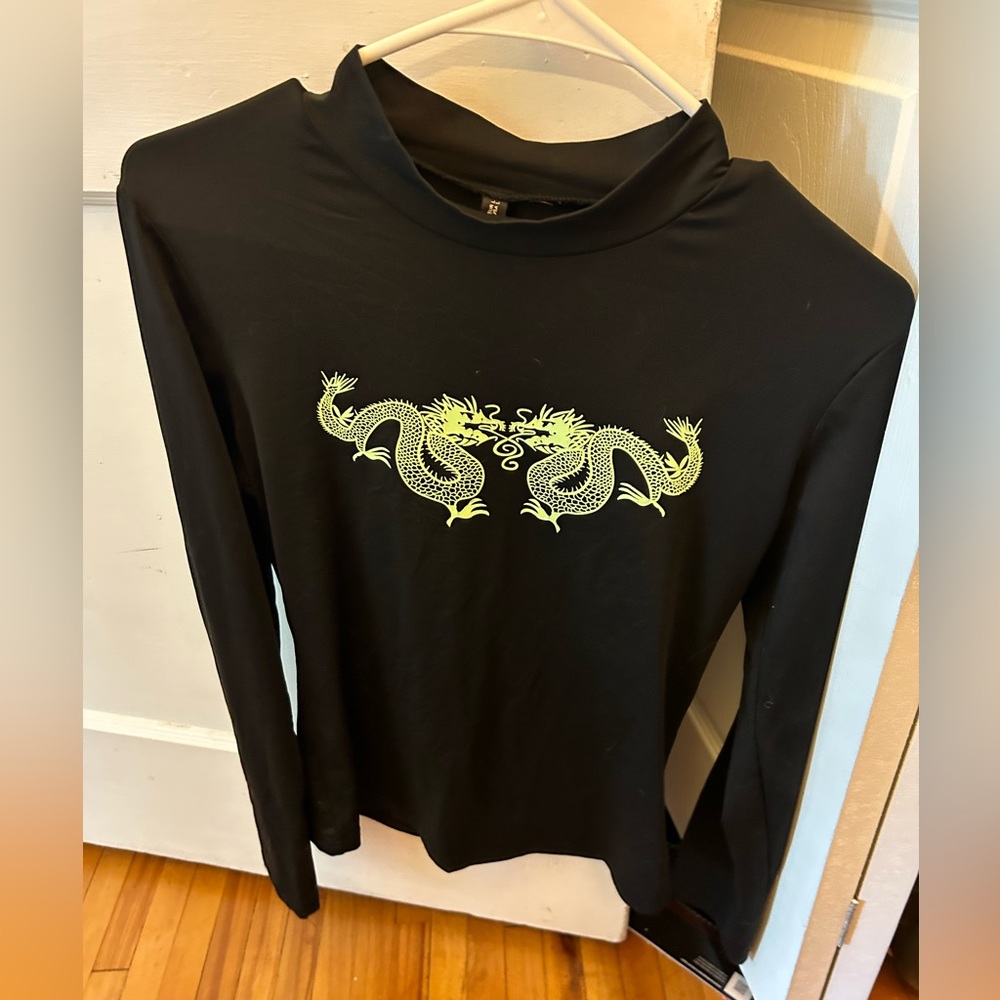 Shein long sleeve dragon shirt